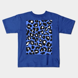 Blue Leopard Spots Kids T-Shirt